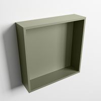 MONDIAZ EASY Nis 29,5x29,5cm in solid surface kleur Army | Army. 1 vak  geschikt voor in- of opbouw