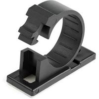 StarTech.com 100 Zelfklevende Kabelmanagement Clips, 17mm, Zwart, Netwerk/Ethernet/Bureau/Computer K