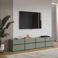 Home365 TV-meubel Crotone - 4-kleps incl. 4 lades - Groen