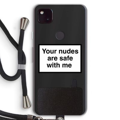 Safe with me: Pixel 4a 5G Transparant Hoesje met koord