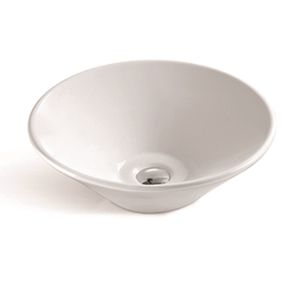 Waskom Sanilux Toscana Keramiek 41.5x41.5x15cm Rond wit (exclusief waste)
