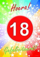 18 jaar verjaardag versiering poster - 59 x 42 cm - leeftijd feestartikelen 18 jaar verjaardag versiering poster - 59 x 42 cm - leeftijd feestartikelen