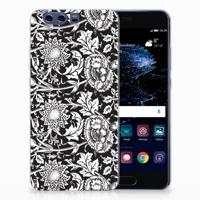 Huawei P10 Plus | TPU Case | Black Flowers