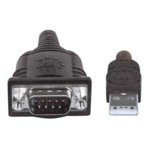 Manhattan USB 1.1 Adapter [1x D-sub stekker 9-polig - 1x USB 1.1 stekker A] Adapter 45.00 cm Vergulde steekcontacten