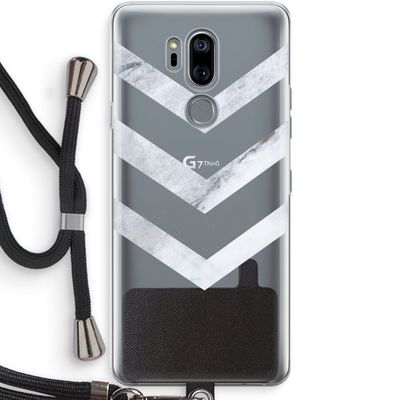 Marmeren pijlen: LG G7 Thinq Transparant Hoesje met koord