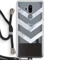 Marmeren pijlen: LG G7 Thinq Transparant Hoesje met koord