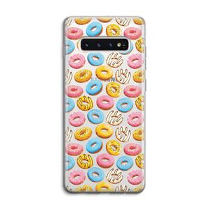 Pink donuts: Samsung Galaxy S10 4G Transparant Hoesje