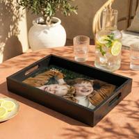 Dienblad bedrukken - Rechthoek - Zwart - 23.5 x 37 cm