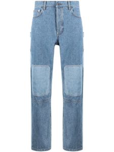 JW Anderson jean à effet patchwork - Bleu