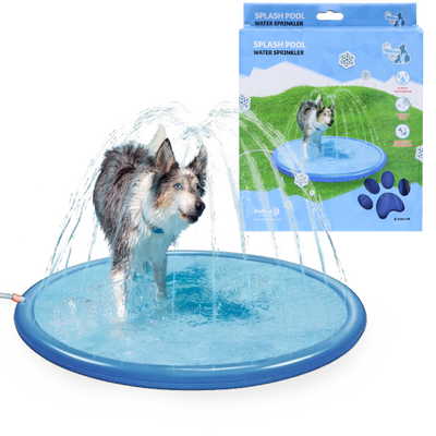 Coolpets splash zwembad sproeier blauw hondenspeelgoed