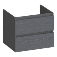 Brauer Joy - Onderkast - 60 cm - met 2 Softclose Lades Greeploos en 1 Sifon Uitsparing - Timber Grey