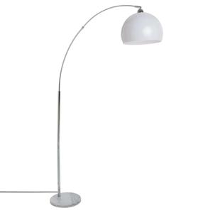 Atmosphera staande Booglamp Luzano - metaal - wit - H185 cm - Designlamp