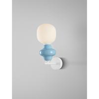 Lyora WandlampClio blauw keramiek met wit glas - 9009124