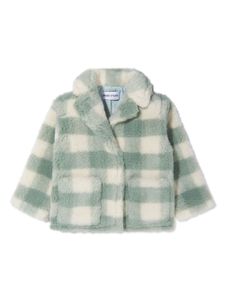 STAND STUDIO Kids manteau texturé à carreaux - Vert