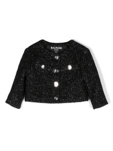 Balmain Kids veste à boutons embossés - Noir