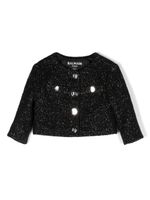 Balmain Kids veste à boutons embossés - Noir - thumbnail