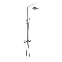 Hotbath Cobber X Opbouw Regendoucheset Met Thermostaatkraan, Hoofddouche 20cm En Staafhanddouche Chroom