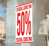 Aanbieding op langwerpig formaat korting sticker