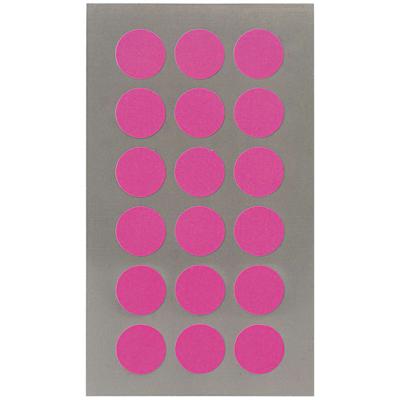 Hobby stickers - 72x stuks - D15 mm - neon roze ronde stickers - Kantoor stickers - Scrapbook