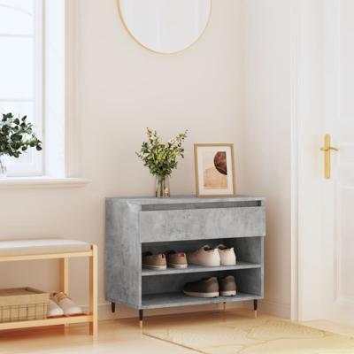 VidaXL Schoenenkast 70x36x60 cm bewerkt hout betongrijs