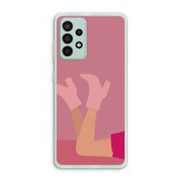 Pink boots: Samsung Galaxy A52s 5G Transparant Hoesje