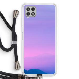 Sunset pastel: Samsung Galaxy A22 4G Transparant Hoesje met koord
