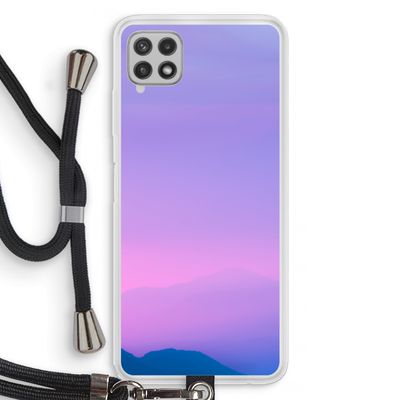 Sunset pastel: Samsung Galaxy A22 4G Transparant Hoesje met koord