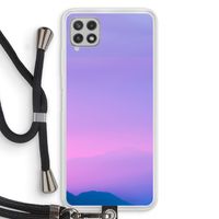 Sunset pastel: Samsung Galaxy A22 4G Transparant Hoesje met koord