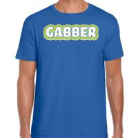 Verkleed t-shirt voor heren - gabber - blauw - foute party/carnaval - vriend/maat - muziek
