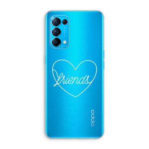 Friends heart pastel: Oppo Find X3 Lite Transparant Hoesje