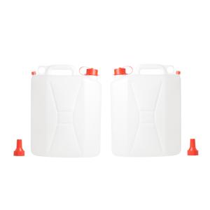 Jerrycan - 2x stuks - voedselgeschikte - 20 liter - 33 x 20 x 44 cm - kunststof - watertank