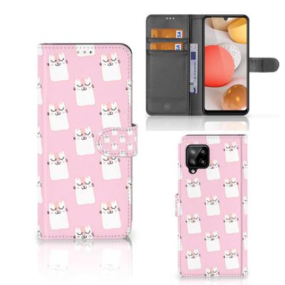 Samsung Galaxy A42 5G | Telefoonhoesje | Met pasjeshouder | Sleeping Cats