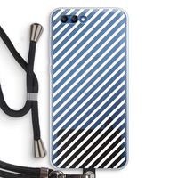 Strepen zwart-wit: Honor 10 Transparant Hoesje met koord