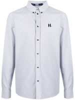 Karl Lagerfeld chemise Oxford à logo brodé - Gris