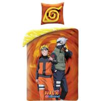 Beddengoedset - NARUTO - Naruto en Kakashi - Microvezel - 1 dekbedovertrek 140 x 200 cm + 1 kussensloop 63 x 63 cm