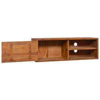 The Living Store Massief Teakhouten Tv-meubel - 90 x 30 x 30 cm - Koloniale stijl - Materiaal- Teakhout