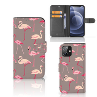 iPhone 12 | 12 Pro (6.1") Telefoonhoesje met Pasjes Flamingo