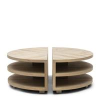 Riviera Maison Milan Coffee Table Parquet Set of 2, dia 90 cm