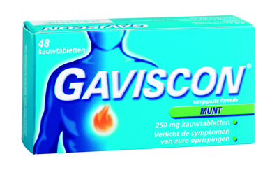 Gaviscon 250 Pepermunt Kauwtabletten