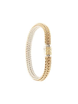 John Hardy 18kt yellow gold and sterling silver Classic Chain reversible bracelet - Or