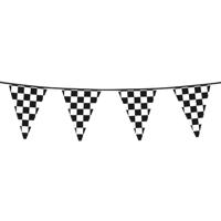 Finish vlaggenlijn - 6 meter - plastic - Race thema feestartikelen - formule 1