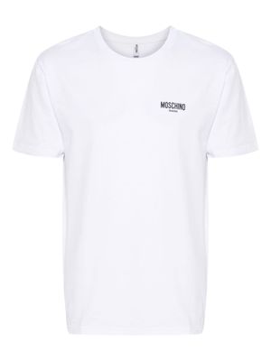 Moschino t-shirt en coton à logo imprimé - Blanc