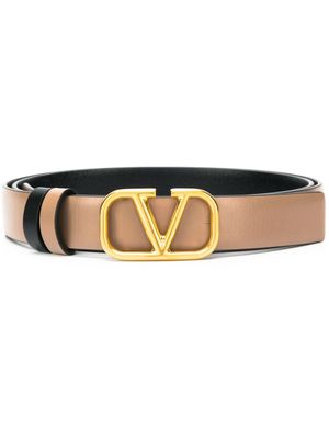 Valentino Garavani ceinture réversible VLogo Signature 20 mm - Tons neutres