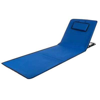 Trizand Strandmat - met verstelbare rugleuning - blauw - comfortabel liggen - strandcomfort Trizand Strandmat - met verstelbare rugleuning - blauw - comfortabel liggen - strandcomfort