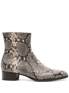 Scarosso bottines chelsea Warren à imprimé peau de python - Tons neutres