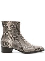 Scarosso Warren python-print Chelsea boots - Tons neutres - thumbnail