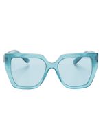 Dolce & Gabbana Eyewear lunettes de soleil carrées à plaque logo - Bleu - thumbnail