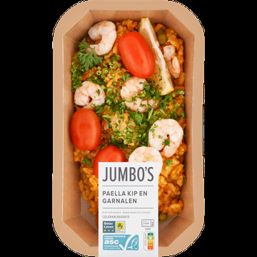 Jumbo&apos;s Verse Maaltijd Paella Kip en Garnalen 450 g