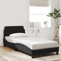 Bedframe met hoofdeinde zonder matras 90x190 cm fluweel zwart