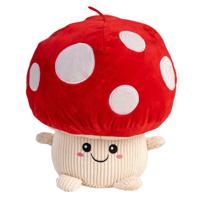 Honden knuffel Jumbo Mushroom, rood-wit